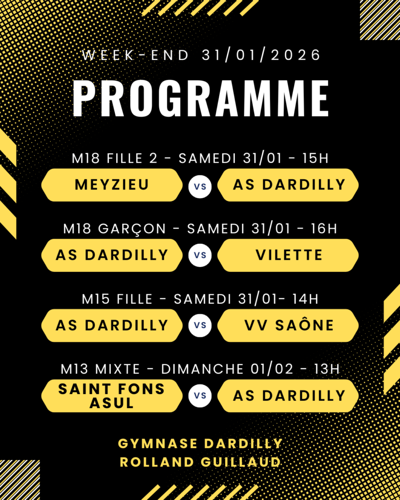 AS DARDILLY VOLLEY Programme championnat