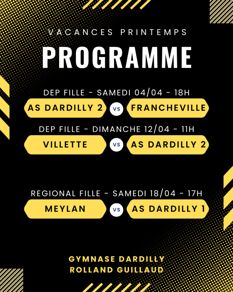 Programme dardilly volley 2026