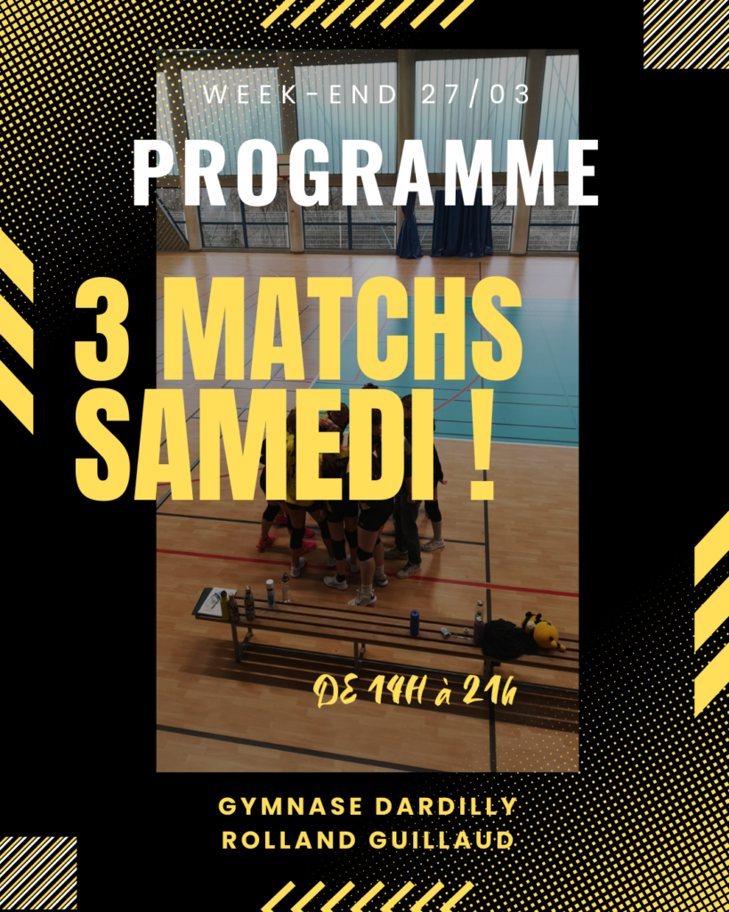 Programme championnat Dardilly Volley