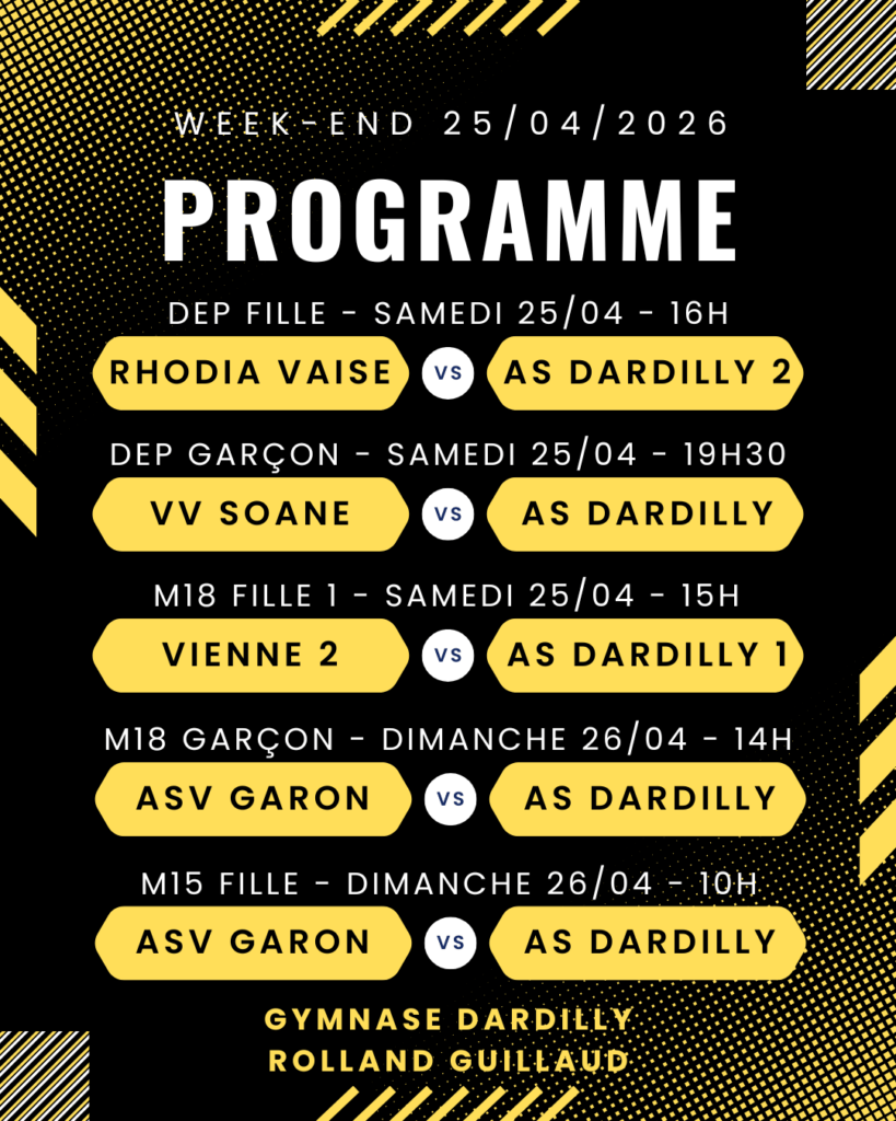 Programme championnat dardilly volley 2026