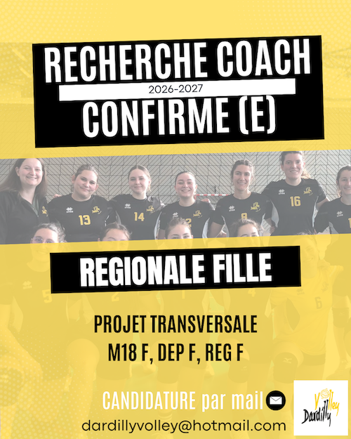 Dardilly volley recherche coach