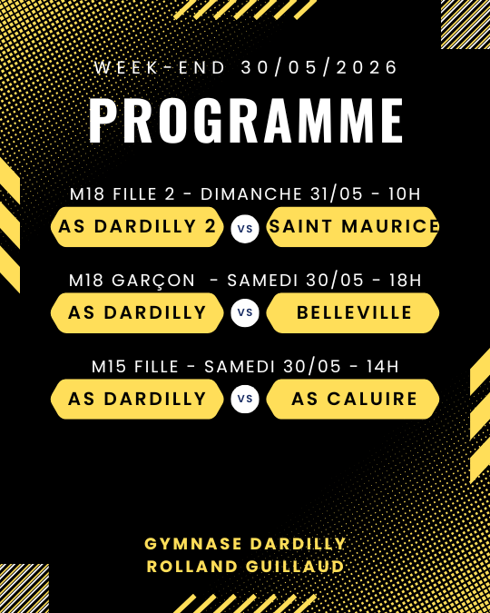 Programme weekend dardilly volley