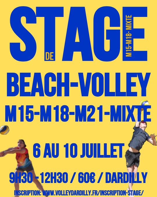 Stage beach-volley Juillet Dardilly