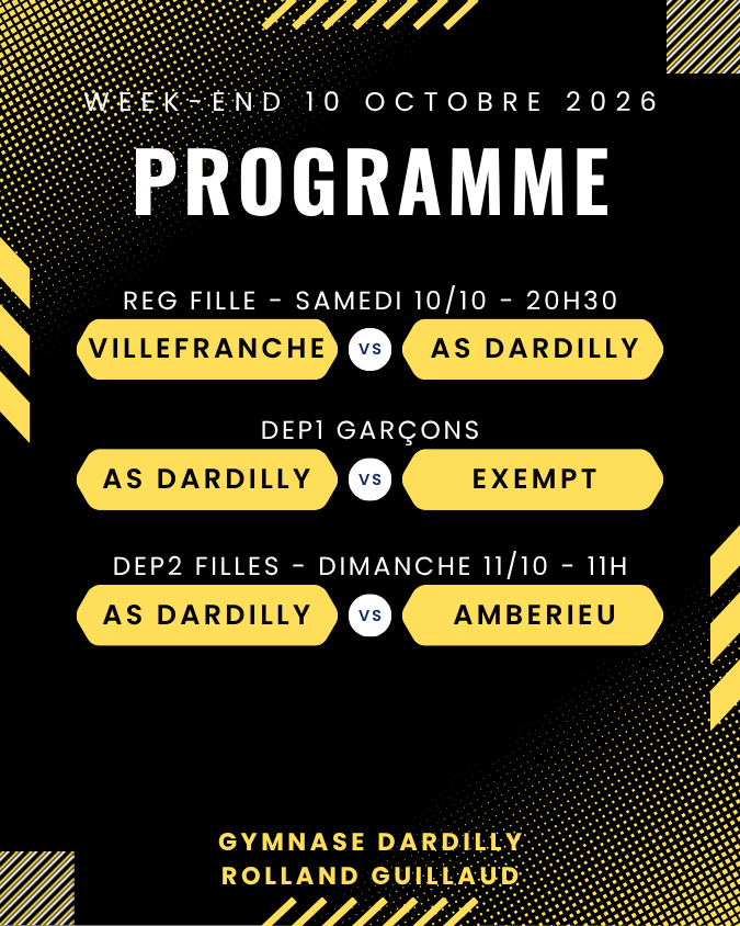 Programme championnat Dardilly volley